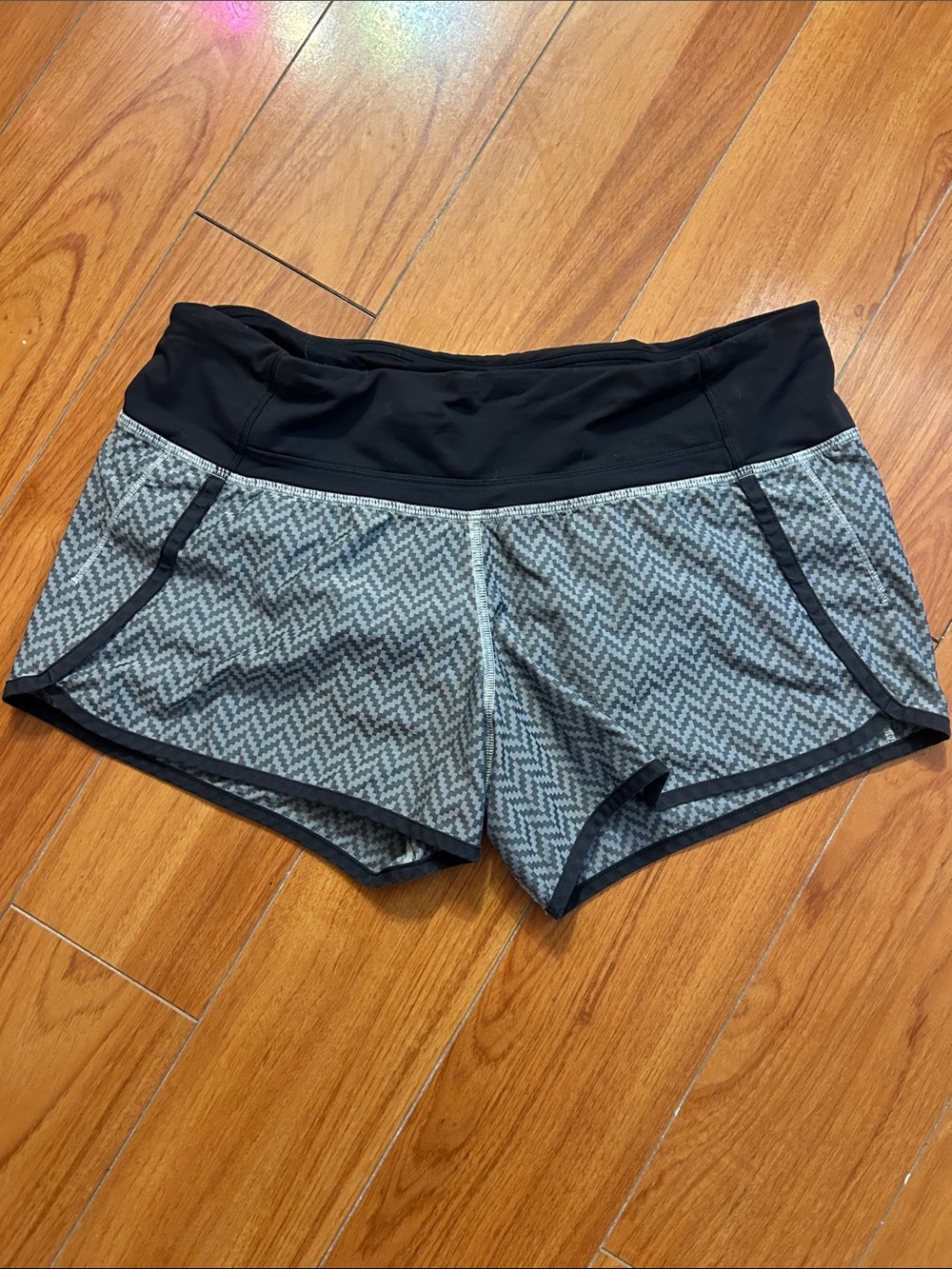 Lululemon Black & Gray Performance Running Shorts